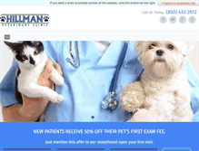Tablet Screenshot of hillmanvet.com